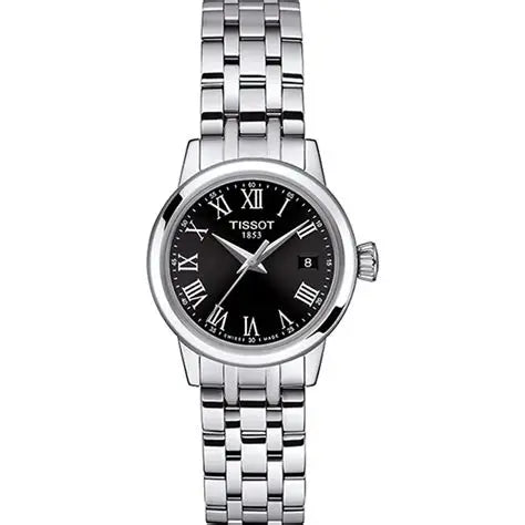 Tissot Classic Dream Lady 28mm black dial stainless steel quartz watch