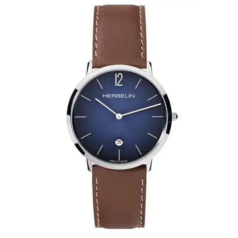 Michel Herbelin Citadine — 38.7mm Sunray Blue, Leather Watch