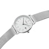 Obaku Chia Lille Quartz White Dial Stainless Steel Mesh Ladies Watch (V298LDCWMC)