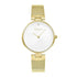 Obaku Diamant women's watch with white sunburst dial and gold-tone mesh bracelet