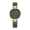 Obaku Diamant Chartreuse Quartz Diamond Grey Dial Mesh Bracelet Watch (V256LXGEME)