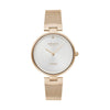 Obaku Diamant V256LXVIMV rose gold quartz ladies watch with diamond marker and guilloche dial on mesh bracelet