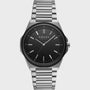 Obaku Nord Ore men's watch with black dial and stainless steel bracelet