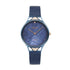 Obaku Pergament Marine V302LXLLML ladies watch with blue mother of pearl dial IP blue stainless steel case mesh bracelet