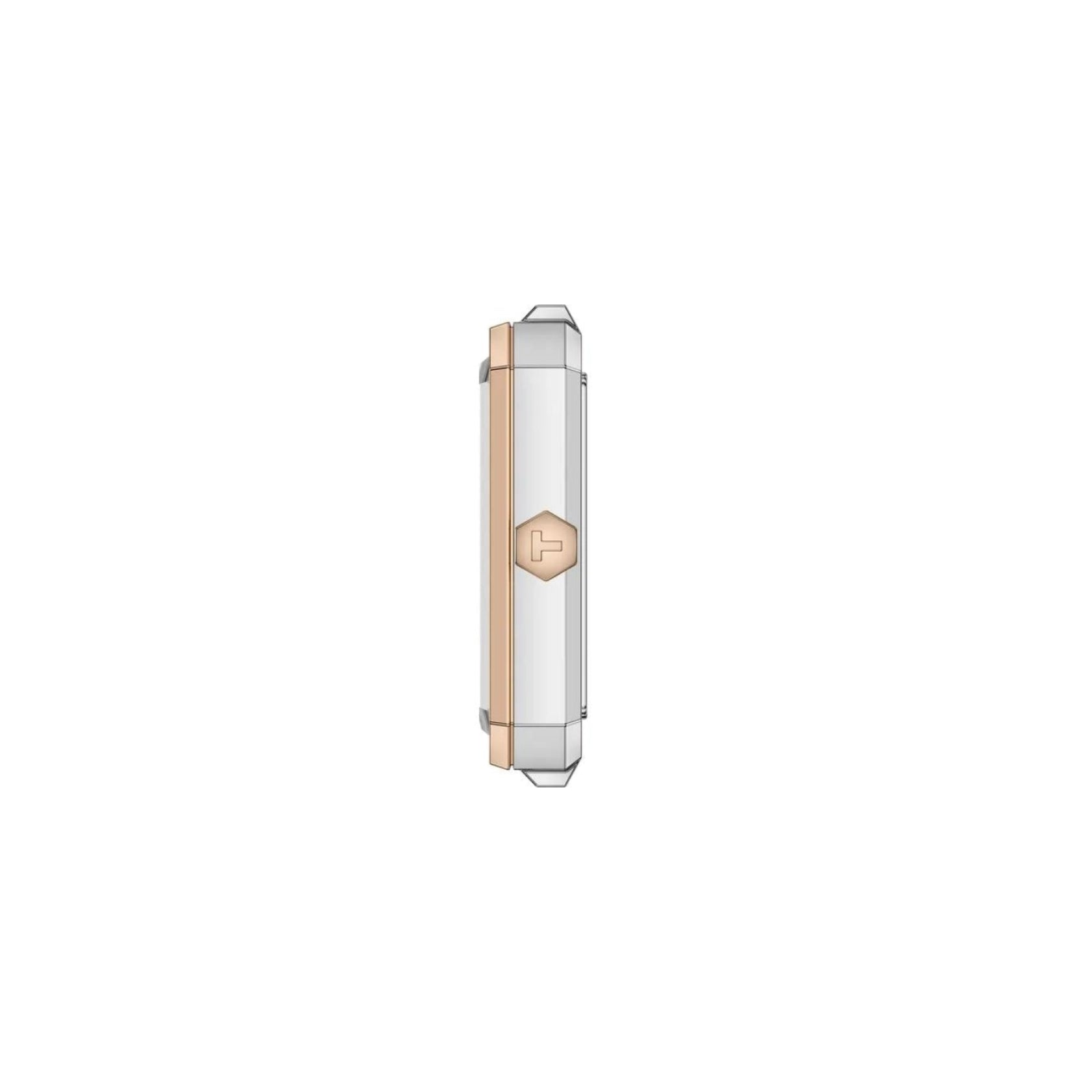 Tissot SRV 30mm Rectangular Mother of Pearl Dial Rose Gold-Tone Steel Case Steel Bracelet Watch (T1601102111300)