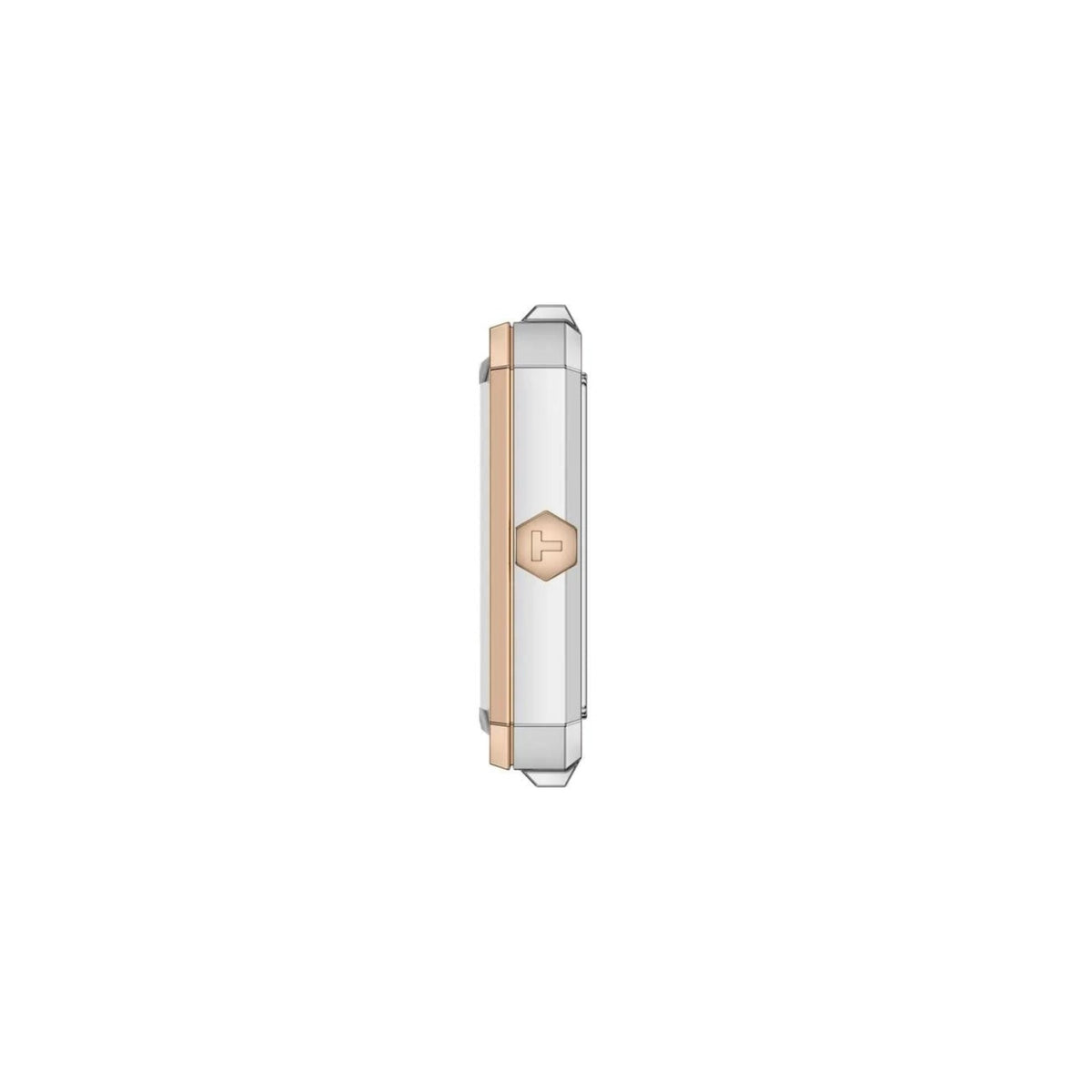 Tissot SRV 30mm Rectangular Mother of Pearl Dial Rose Gold-Tone Steel Case Steel Bracelet Watch (T1601102111300)