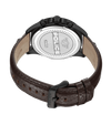 Police Malawi Quartz Multifunction Chronograph Black IP Stainless Steel Brown Leather Watch (PEWJF0004602)