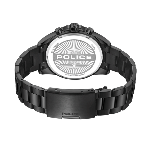 Police Burbank Chronograph Quartz Black Dial Ion-Plated Stainless Steel Watch (PEWGI0054004) - Cassim & Co South Africa