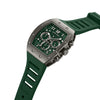 Police Chronograph Tonneau Green Dial Gunmetal Rubber Watch (PEWGQ2240103)