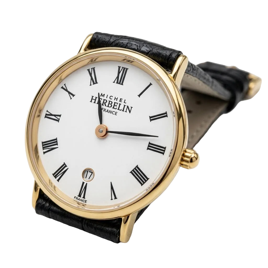 Michel Herbelin City 19515/04 — 38.7mm Black Dial Swiss Quartz