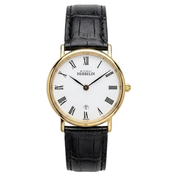 Michel Herbelin City 19515/04 — 38.7mm Black Dial Swiss Quartz