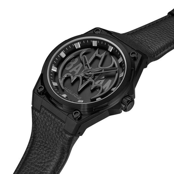 Police Batwing Batman Special Edition Quartz Black Dial Ion-Plated Steel Watch (PEWGA0090005)