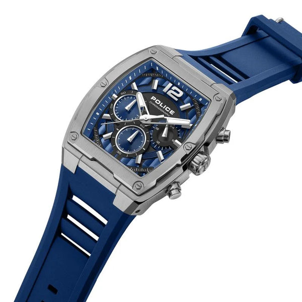 Police Sonic Quartz Chronograph Blue Dial Stainless Steel Watch (PEWGQ0090802)