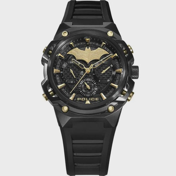 Police Crusader Watch and Batarang Bracelet 2.0-PEWGQ0089902-SET