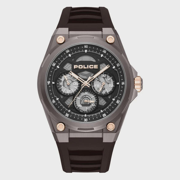 Police Brown Dial Silicone - PEWGQ0093801