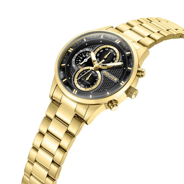 Police Levuka Quartz Chronograph Gold-Tone Stainless Steel Watch (PEWGK0092503)