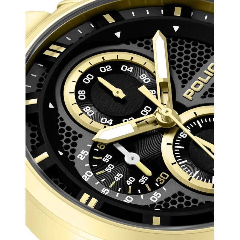 Police Levuka Quartz Chronograph Gold-Tone Stainless Steel Watch (PEWGK0092503)