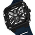 Police Disruptor I Quartz Skeletonised Black PVD Blue Silicone Watch (PEWGM0072001) - Cassim & Co South Africa