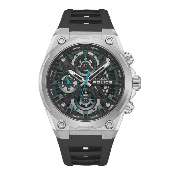 Police Black Dial Sonic Black Silicon Strap - PEWGQ0054301