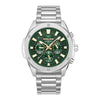 Police Moonstrike Chronograph Quartz Green Dial Stainless Steel Watch (PEWGK0093101)