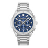Police Moonstrike Quartz Chronograph Blue Dial Stainless Steel Watch (PEWGK0093102)