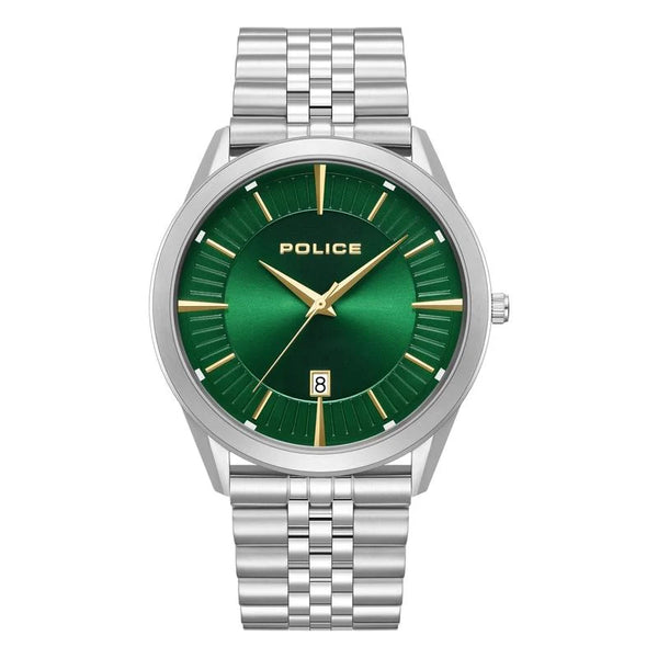 Police Patriot Urban Quartz Green Dial Stainless Steel Watch (PEWGG1530501)