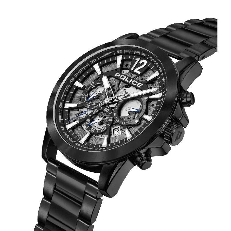 Police Vertigo Chronograph Black Dial Black Stainless Steel Watch (PEWJK2194901)