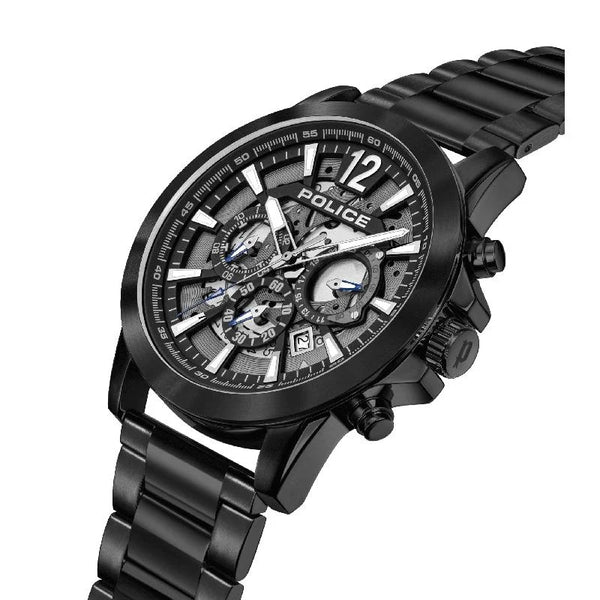 Police Vertigo Chronograph Black Dial Black Stainless Steel Watch (PEWJK2194901)