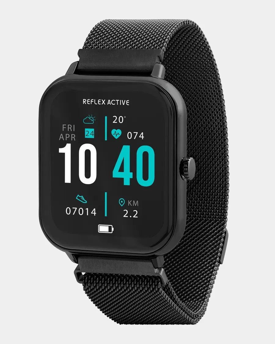 Reflex Active Black Mesh Series 23 Smartwatch RA23-4076