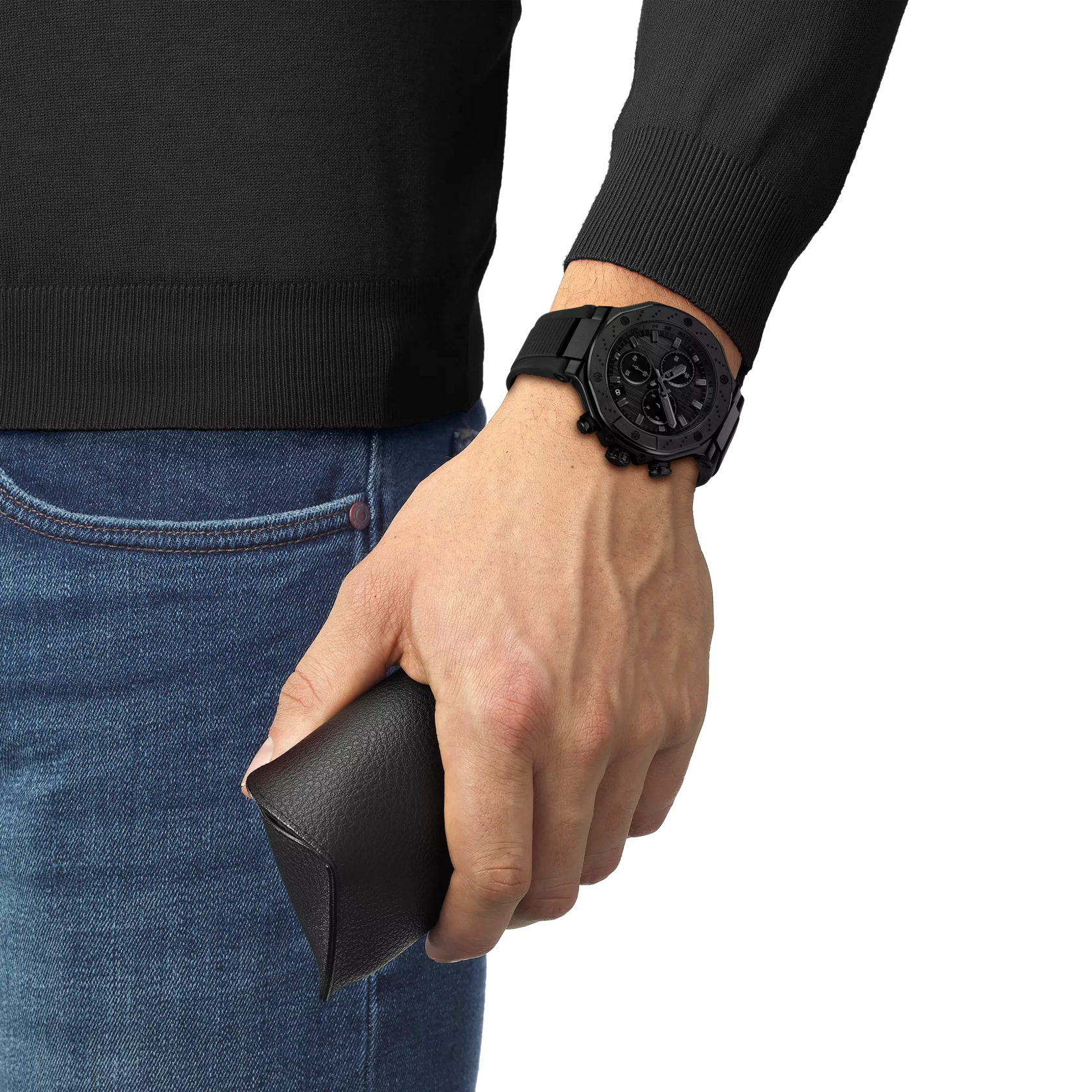 Tissot T-Race Quartz Chronograph Black PVD Coated Steel Watch 45mm (T141.417.37.061.00) - Cassim & Co South Africa