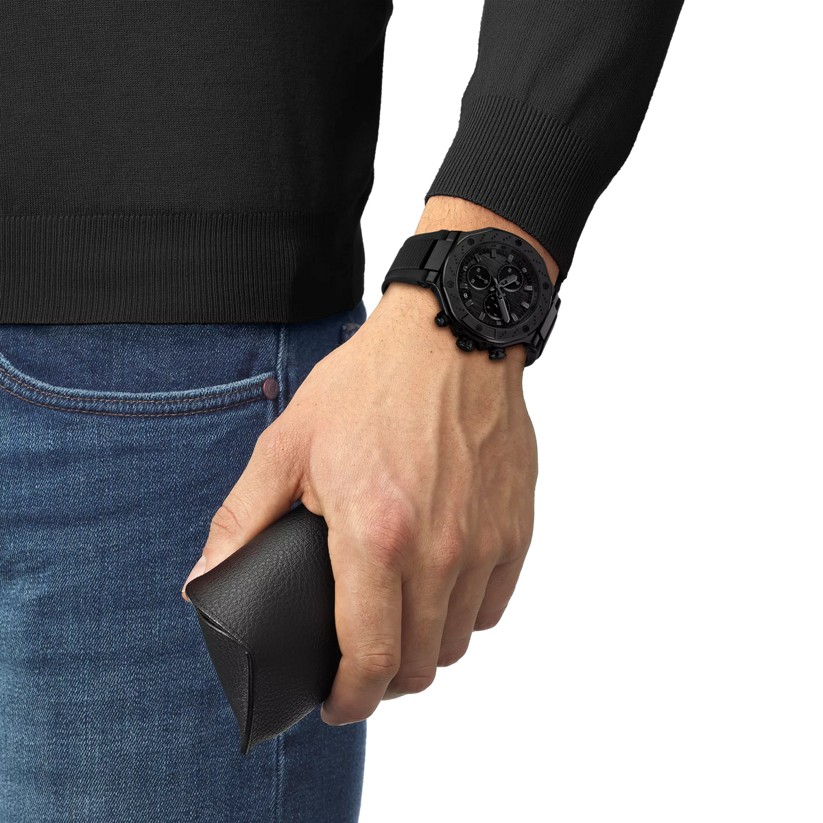 Tissot T-Race Quartz Chronograph Black PVD Coated Steel Watch 45mm (T141.417.37.061.00) - Cassim & Co South Africa