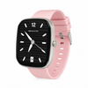 Reflex Active Nexus 100S Lite smartwatch with black dial, pink silicone strap, 39mm curved square case, Bluetooth calling feature