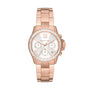 Michael Kors Everest MK7213 rose gold chronograph watch with crystal bezel and stainless steel bracelet