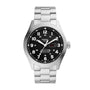Fossil Defender FS5976 solar-powered black dial stainless steel men's watch with day-date display and 46mm case