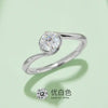 4 Claw 0.5ct Round Dress Moissanite Ring