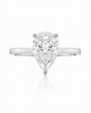 9ct White Gold 1.58ct Pear Shape Lab Grown Diamond Solitaire Engagement Ring (LR28)