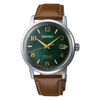 Seiko Presage SRPE45J1 Mojito Automatic Watch Green Sunburst Dial Brown Leather Strap Stainless Steel Case
