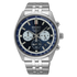 Seiko SSB427P1 chronograph watch with blue sunburst dial, stainless steel case and bracelet, tachymeter bezel
