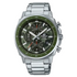 Casio EDIFICE EFV-600D with green camouflage dial and stainless steel bracelet