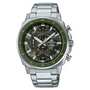 Casio EDIFICE EFV-600D with green camouflage dial and stainless steel bracelet