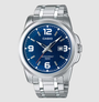 Casio Quartz 44.9mm Blue Dial Steel Bracelet Watch – Cassims & Co.