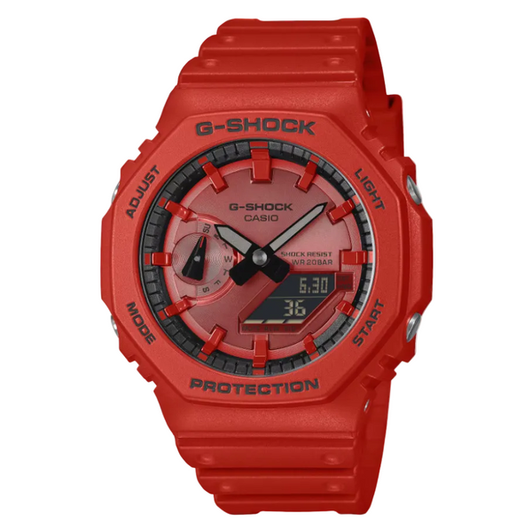 Casio G-Shock GA-2100RRB-4ADR AnaDigi Quartz Red Resin Watch (GA-2100RRB-4A)