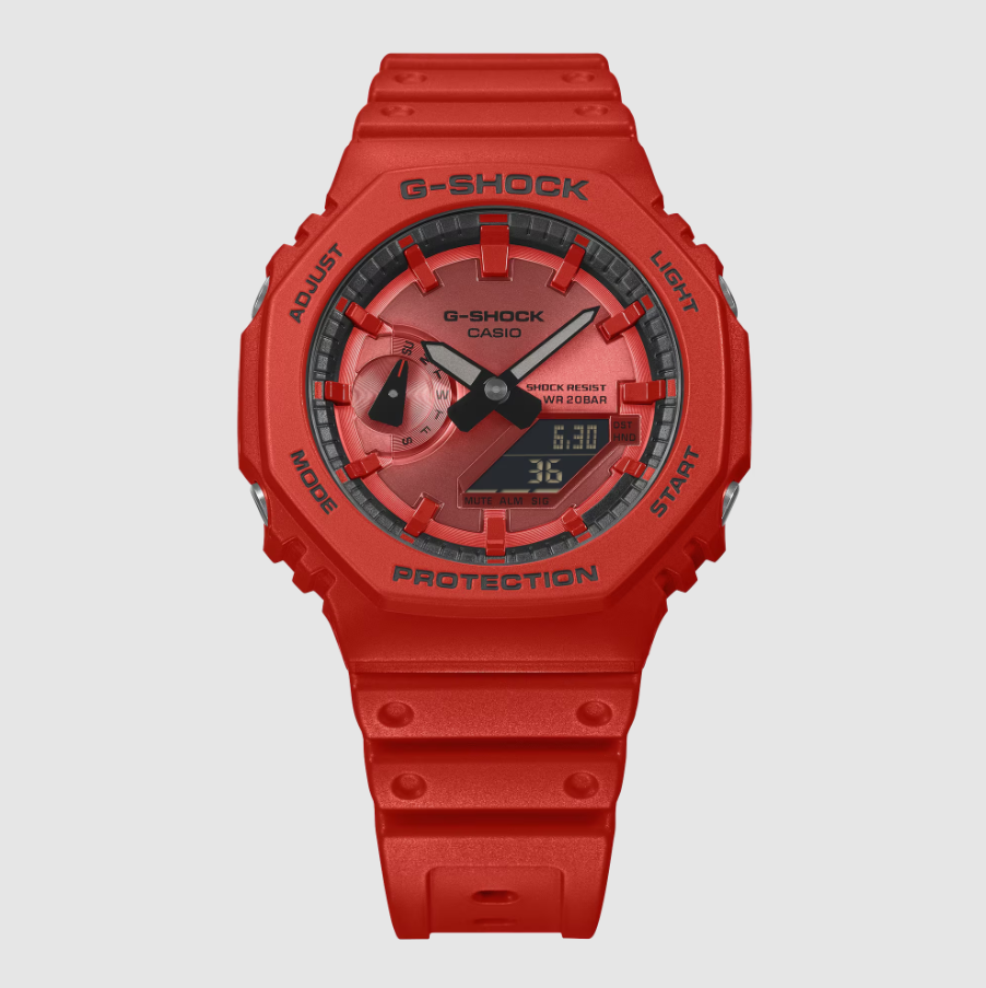 Casio G-Shock GA-2100RRB-4ADR AnaDigi Quartz Red Resin Watch (GA-2100RRB-4A)