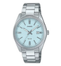 Casio MTP-1302DA Quartz Light Blue Dial Stainless Steel Date Watch (MTP-1302DA-2A2V)