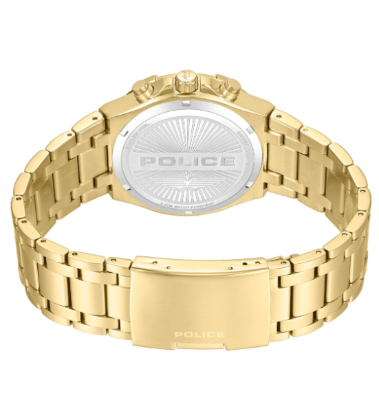 Police Guardian Chronograph Quartz Green Dial Gold-Tone Stainless Steel Watch (PEWGK0082003)