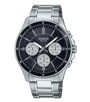 Casio MTP-1374D-1A Quartz Multifunction Black Dial Stainless Steel Watch (MTP-1374D-1AV)
