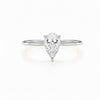9ct white gold engagement ring with 0.50ct pear-shaped lab grown diamond in four-claw solitaire setting