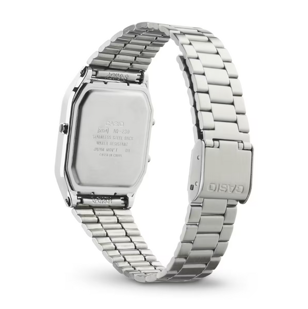 Casio AQ-230A Quartz Ana-Digi White Dial Stainless Steel Watch (AQ-230A-7DMQ)