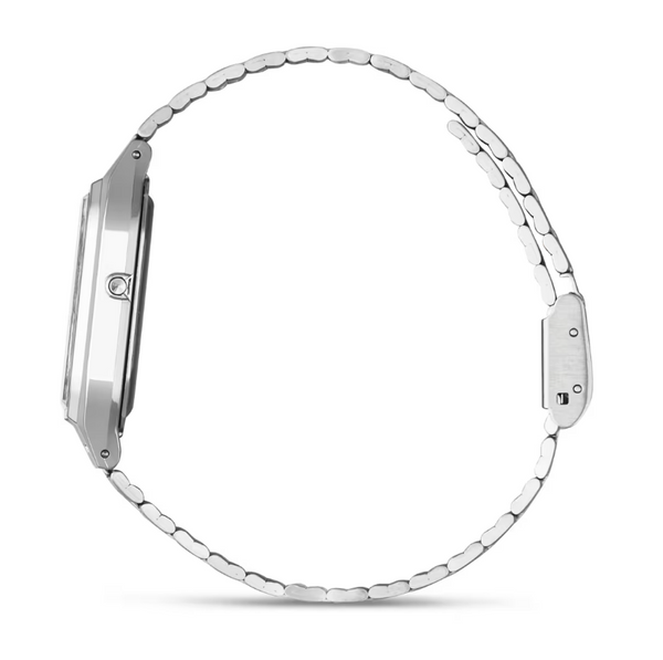 Casio AQ-230A Quartz Ana-Digi White Dial Stainless Steel Watch (AQ-230A-7DMQ)