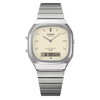 Casio Vintage AQ-240E Analogue-Digital Quartz Cream Dial Stainless Steel Watch (AQ-240E-7A2DF)